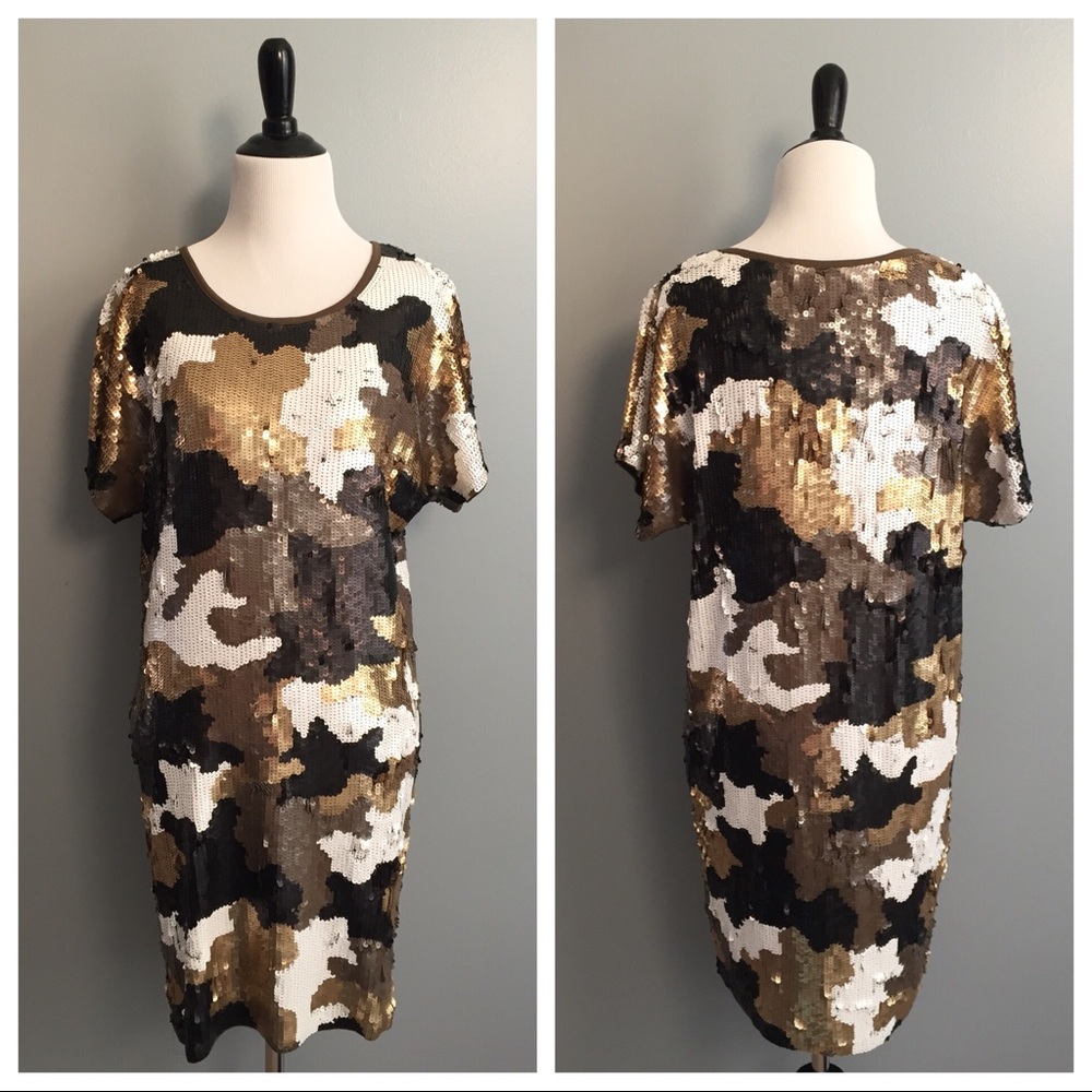 MICHAEL Michael Kors camouflage sequin dress